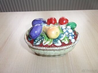 STAROŽITNÁ PORCELÁNOVÁ ŠPERKOVNICE, DÓZA 19. stol.