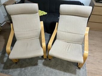Křesla IKEA Poang 2 ks - 1