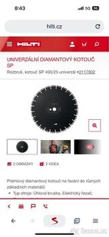 Hilti kotouč diamantový 400/25