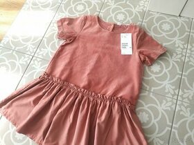 Luxusní šaty HM 100 % bavlněný samet 110 134 140 128