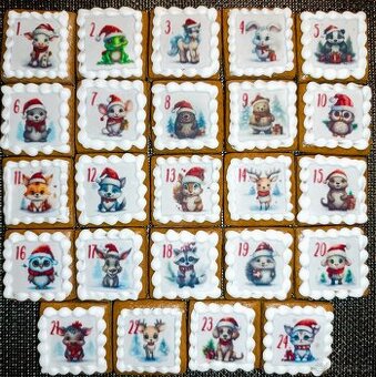 Perníčkový adventní kalendář