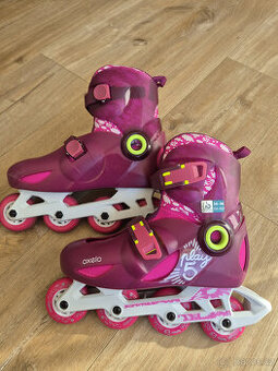 Dívčí kolečkové brusle Oxelo play 5 vel. 34-36