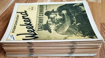 58 časopisů " Dobrodružný weekend " Western-kovbojky.