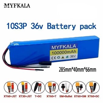 Li-ion BATERIE s BMS 36V/42V 8Ah / 288Wh 2804068mm NOVÉ - 1