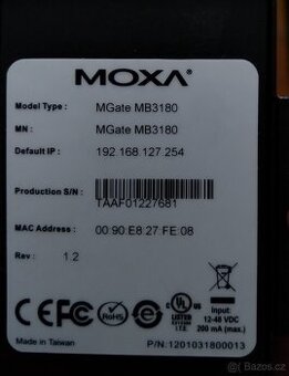 MGATE MB3180 - Brána Modbus, RS-232 / RS-422 / RS-485 - 1
