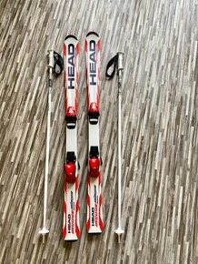 Dětské carvingové lyže HEAD 126cm + hůlky