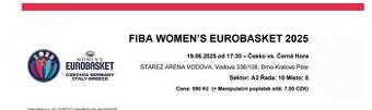 Vstupenky na Eurobasket žen Brno 2025