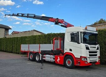 Scania R520 6x2 - valník s hydraulickou rukou