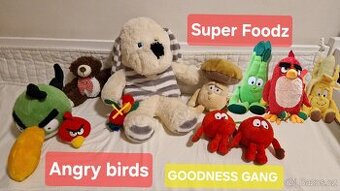 Plyšáci Goodness Gang SuperFoodz, Angry Birds, medvídek..