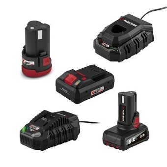 Parkside akumulátor 12V a 20V, nabíječka 12V a 20V