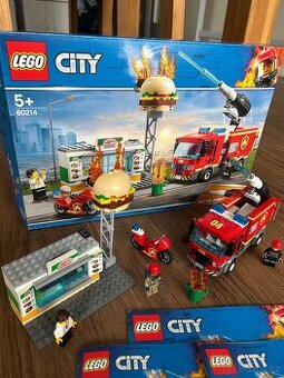 LEGO CITY Hasiči 60214 KOMPLETNÍ - Záchrana burgrárny