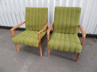 Nabízím krásná retro křesla Ton na renovaci. původní stav. J