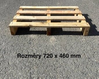 Palety o rozměrech 800 x 500 mm, 720 x 460 mm