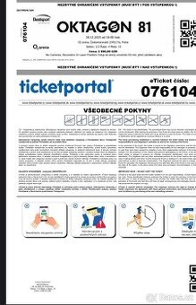 Prodám 2× vstupenku OKTAGON 81 – O2 arena Praha