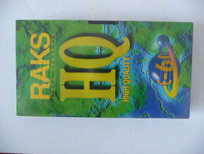 VHS Videokazeta RAKS HQ-E 6O, nové ještě nevybaleno, stav vi