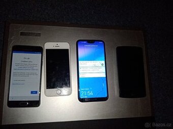 Mobilní felefony  Apple, Samsung, Huawei, LG. Na díly