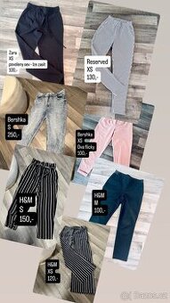 Kalhoty různé - Zara, Bershka, H&M