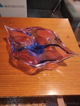 Krásná retro mísa hutní sklo