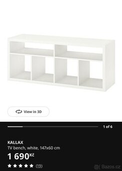 Prodám TV stolek IKEA KALLAX 147×60 cm