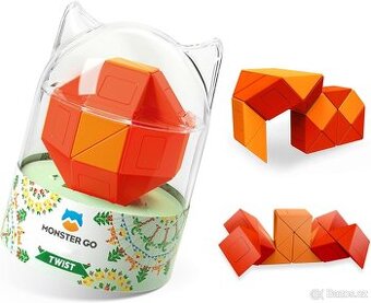 Monster Go hlavolam - 24 dílků, červená/oranžová