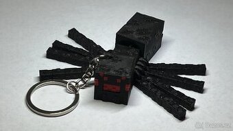 3D tisk klíčenka minecraft pavouk