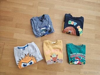 Set barevných mikin, 5x mikina, vel. 116
