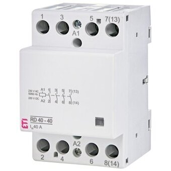 ETI STYKAČ RD 40-40 4-PÓL. 3M 4XZ IN=40A UN=230V AC/DC