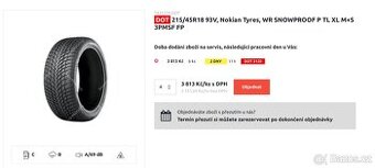 Prodám 4 ks zimní pneu