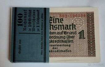 100ks balíček 1 Reichsmark 1939 ve stavu Unc