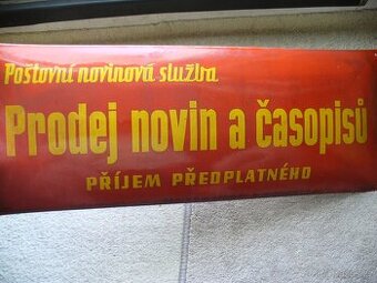 STARA-SMALTOVANA REKLAMNI CEDULE-NOVINY A CASOPISY.