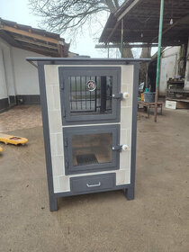 Tehlový sporák na drevo, krb, kachle, piecka.