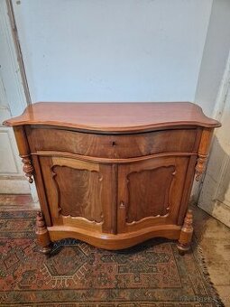 Starožitná komoda ve stylu Biedermeier, mahagon/ořech