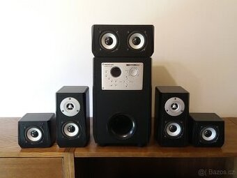 Reproduktory RedStar RS-501, 5.1, 125W, dřevo, černé