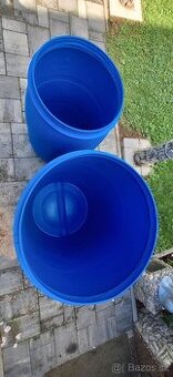 plastové sudy 120L / 200L s vekom – čisté, TOP stav