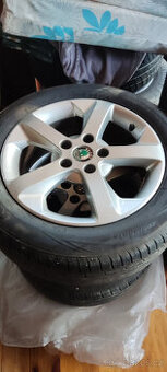 Alu hliniková kola originál škoda Octavia II letní pneu 16