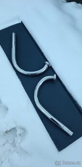 Jawa 350/354/360 Kolena Výfuku+ Matice Jawa Speciál Chrom