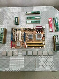 Mix komponentů (Paměti DDR2,DDR1, Procesory, Základní deska)