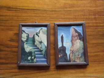 2 malé obrázky 11.5 x 15.5 cm - 1