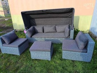 Zahradní ratanová sestava 228x86cm Ambia - nová