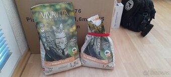 Vivavita granule pro domácí kočky drůbeží 1,5kg+1kg - 1