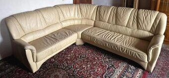 Rohová kožená sedací souprava, 3311