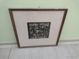 Čínská starožitná výšivka - odznak
