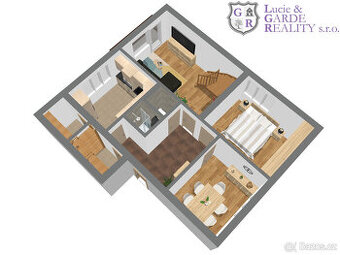 Prodej, byt 5+1, Hluboká nad Vltavou, ul. Lesní