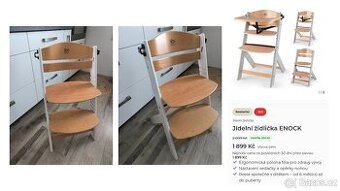 Jídelní dětská židle KinderKraft ENOCK
