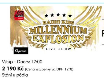 Millenium Explosion 2ks pod pódiem