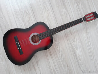 Kytara akustická 3/4, velká, délka 99cm, barva vínová