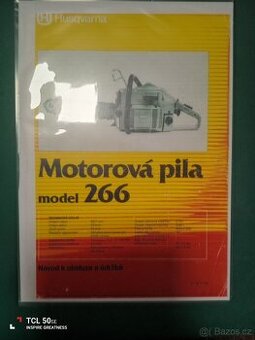 Husqvarna 266. Katalog, dílenská, návod.