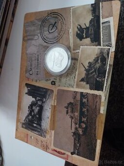 Stříbrná mince  obrněná  technika - 1