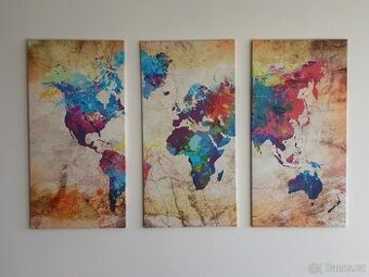 Obraz Barevné fleky - mapa světa