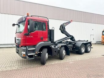 MAN TGS 35.480 8x4 / Nosič kontejnerů Hiab / Zalamovací hák